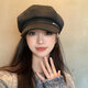 Pu Lian beret women's spring and summer octagonal hat versatile 24 new style big head circumference showing face small Korean printmaker cap peaked cap beret black one size