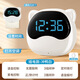 QITE 2025 new smart voice alarm clock, student-specific silent electronic clock, children's wake-up artifact, dual plug-in voice control-Chongyabai, no need to connect to the Internet_3 sets of alarm clocks_Home appliance control