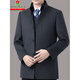 MONTAGUT double-sided cashmere coat men's mid-length 2025 winter thickened stand-up collar woolen down liner jacket for men gray XL size 180