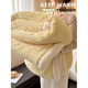 Yusenyi winter thickened lamb velvet blanket cover blanket milk velvet office nap coral velvet shawl sofa blanket small quilt rice fragrant yellow double layer thickened lamb velvet_super soft and waxy super warm 120x200cm children's blanket