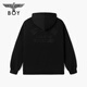 BOY LONDON Cardigan Sweatshirt for Men and Women Couples Spring and Autumn Texture Casual Sports Hooded Jacket N06024 Black S