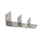 Bingyu thickened stainless steel L-shaped corner code connector angle iron bracket (with screws) straight side 6 holes 30x38x1.2mm thick 10 pieces/pack BYT-492