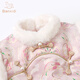 Ban Xidi girls dress Hanfu winter clothing baby girl one-year-old dress skirt children's national style princess dress New Year's clothing children's clothing pink 90