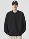 Duken heavyweight waffle sweatshirt men's spring and autumn 2025 high-end American loose Henry collar bottoming shirt long-sleeved light gray soft and skin-friendly/not easy to pilling S (recommended 110Jin Jin equal to less than 0.5 kg)