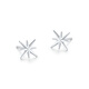 Mengjinyuan platinum earrings six-pointed star PT950 platinum genuine earrings as a birthday gift for your girlfriend, weighing about 0.85g