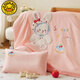 G.duck Category A cartoon children's cotton soybean quilt core quilt cover one-piece removable spring, autumn and winter kindergarten quilt three-piece set Category A 50 count cotton satin-Lucky Bear Bao 120x150cm quilt cover + 1+2Jin Jin equals 0.5kg soybean mother quilt