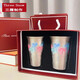 THREE SNOW THREE SNOW Made in Japan Three Frost Cold Firework Cup Wine Glass Changing Color When Cold, Whiskey Cup High-end Birthday and Holiday Gift Christmas 150ml Pair of Cold Firework Cups (Gift Box) 150ml Pair of Cold Firework Cups (Gift Box)