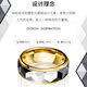 MZMZ platinum ring men's pt950 platinum wide version domineering fashion temperament decoration Valentine's Day birthday gift for boyfriend when/next day delivery - light luxury white gold width 8mm circle number remarks