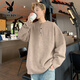 Playboy (PLAYBOY) Henry collar sweater men's winter new old money style casual bottoming shirt men's pullover warm sweater men's clothing black M