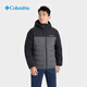 Columbia Outdoor 25th Autumn and Winter New Men's Seamless Hot Pressed Gold Dot Waterproof 650 Duck Down Jacket XE4190 023 City Gray and Shark Black XL (185/104A)