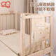 Crib hanging storage splicing bed diaper storage hanging basket fence storage basket diaper table side storage universal beige bear storage hanging bag