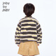 jnby by JNBY新款江南布衣童装仿皮草A型合体长袖翻领25秋男女童1P9T11730 964/卡其咖条/格 100 cm