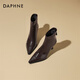 Daphne high-heeled short boots for women with thin heel and temperament autumn single boots 2025 new versatile European and American style ankle boots for women brown 38 (240mm) standard size