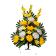 Jingga grave-sweeping fake flowers, silk flowers, fake flowers, Qingming Festival sacrificial flowers, plastic simulated chrysanthemum bouquets placed in front of graves, 19 Xiaoli chrysanthemums (yellow)