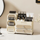 Cabinet star cosmetics storage box desktop storage rack high-end dust-proof dressing table large-capacity skin care product facial mask storage rack cream white three-layer large capacity丨divided storage