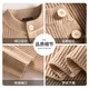 Mark Huafei Warm Knitted Sweater Men's Autumn and Winter Casual American Retro Henley Collar with Long Sleeves Black L