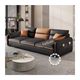 Yusenyi genuine leather small apartment luxury straight technology fabric sofa living room light new row of imperial concubine combination cream style north 3.2 meters straight sofa-footrest-coffee table no-wash technology cloth sponge cushion