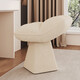 Yunbin dressing table stool bedroom designer creative dressing table makeup stool living room small stool shoe changing stool rotating low stool milk coffee color cannot rotate chenille fabric