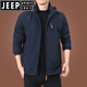 Jeep Spirit Charge Top Veste Men Spring and Automn Men Outdoor American WindproofProofing Windbreaker Men Men Men Automne Sports Clip noir 9898 Plus Velvet Model M M