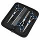Pet shearing scissors set, grooming special trimming shears, dog hair curved scissors, dog teddy shearing and hairdressing artifact set, straight shear + curved shear + dental scissors + fresh comb + bag