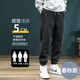 Clearance leakage corduroy casual pants for men in autumn and winter loose leggings sweatpants thickened warm workwear sweatpants Factory direct sales high quality clearance leakage K162 plus velvet gray 4XL Recommended weight 160-170Jin Jin equals 0.5kg Can be worn