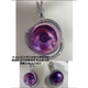 Yongsi natural pearl demon purple pendant imperial purple necklace 15-16mm huge Edison thick purple grape blueberry 17 huge buckle