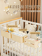 Pupan crib storage hanging basket bedside bedside baby changing table side diaper storage bag cream three-in-one hanging basket saliva/diaper/storage