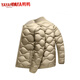 Duck Down Jacket Light and Thin Style Couple Down Jacket for Men and Women New Autumn and Winter Versatile Casual and Comfortable Jacket Khaki XL 145-165Jin Jin is equal to 0.5 kg