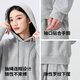 MINISO hooded sweatshirt for men and women 2025 new American heavyweight casual jacket youth high-end loose couple clothes hemp gray (solid color) L /175 (full refund for quality issues within 30 days)