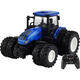 Tractor toy car ornaments children's remote control electric car farm alloy farmer harvester model balloon blue eight-wheel model alloy front color box