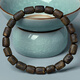 Tanjing submerged water grade Hainan Qi Nan agarwood bracelet barrel beads for men and women bracelets Guoxiang Hainan chess agarwood bracelet [Solute product S9793] Suitable for 16-18cm hand circumference, one thing, one beat sinking water chi Nan agarwood barrel beads