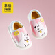 Cheerful Mario Striped Puppy Children's Cotton Slippers Bag Heel Girls Winter Baby Slippers Indoor and Outdoor Wear Warm Girls Home Shoes