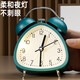 2025 New Metal Light Luxury Alarm Clock Student-Specific Silent Bedside Clock Children's Get-Up Artifact Bedroom Desk Clock Big Ring Lazy Alarm Clock with Light Sunshine Orange