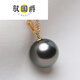 Yu Guojue black pearl pendant gold seawater necklace for wife and mother single perfect round red 9 o'clock 510mm40cm