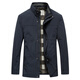 BOSS men's spring and autumn jacket 2024 new parka style business casual stand collar jacket men's high-end jacket dark blue L 175