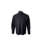 Black and white twill knitted henley shirt men's autumn small fragrance long-sleeved T-shirt American casual inner polo shirt sweatshirt M33 white 2XL