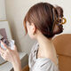 Jelly Color 11CM Cross Clip Temperament Hair Clip Simple Shark Clip Bath Hair Clip Headwear Women Jelly Coffee 11CM