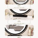 New mirror makeup mirror with light master bedroom makeup mirror desktop desktop bedroom home makeup table mirror gold (plugged in) three-color lamp + rotatable 40x45cm