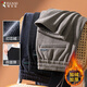 Woodpecker (TUCANO) casual pants for men in winter plus velvet thickened warm pants men's straight corduroy trousers for middle-aged and elderly people New Year's gift