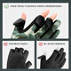 GOLOVEJOY gloves for fishing special non-slip warm Luya travel fishing breathable fingerless wild fishing sweat-absorbent gloves winter Green Wild Shark Trail L