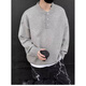 KLDPUSM-8XL large size Henry collar sweater for men in winter lazy high-end long-sleeved men's inner base sweater gray 8XL