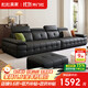 Dudu Meijia Italian minimalist Lawrence leather sofa 2025 light luxury living room straight sofa SJ-V6# 2 meters