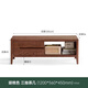 Genji Muyu solid wood coffee table Nordic coffee table modern simple tea table small apartment living room oak square tea table 1.2 meters coffee table (1200*560*450mm)