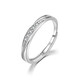Mansheng S999 Pure Silver Couple Ring Proposal Ring for Women Women's Wedding Flash Diamond Ring for Men Adjustable Light Luxury and High-level S999 Pure Silver Love Together Ring for Women