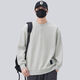 Henry collar sweatshirt men's spring and autumn 2025 new trendy loose casual long-sleeved bottoming shirt men's spring tops light gray M M 100-120Jin Jin equals 0.5 kg