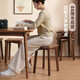 Fantasy Solid Wood Stool Square Stool Solid Wood Stool Home Stackable Guest Spare Stool Dining Table Makeup Dressing Stool Strong and Durable b Solid Wood Log Color Bearing 300Jin Jin is equal to 0.5kg Warranty Five
