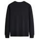 Septwolves 7A antibacterial cotton round neck sweatshirt for men spring new simple solid color commuter long-sleeved top 001 (black) XL 175/92A