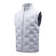 New autumn and winter outdoor riding windproof and rainproof down plus velvet vest warm flow inflatable warm vest for men white M