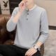 Playboy (PLAYBOY) new autumn and winter men's Henry collar sweater trendy long-sleeved bottoming sweater 8826 light luxury coffee M suggested notice 90-110Jin Jin is equal to 0.5 kg