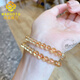 MARDOTG Brazilian Citrine Bracelet Women's Multi-ring Crystal Bracelet for Gifts Women's Accessories Citrine - Single Circle 8mm